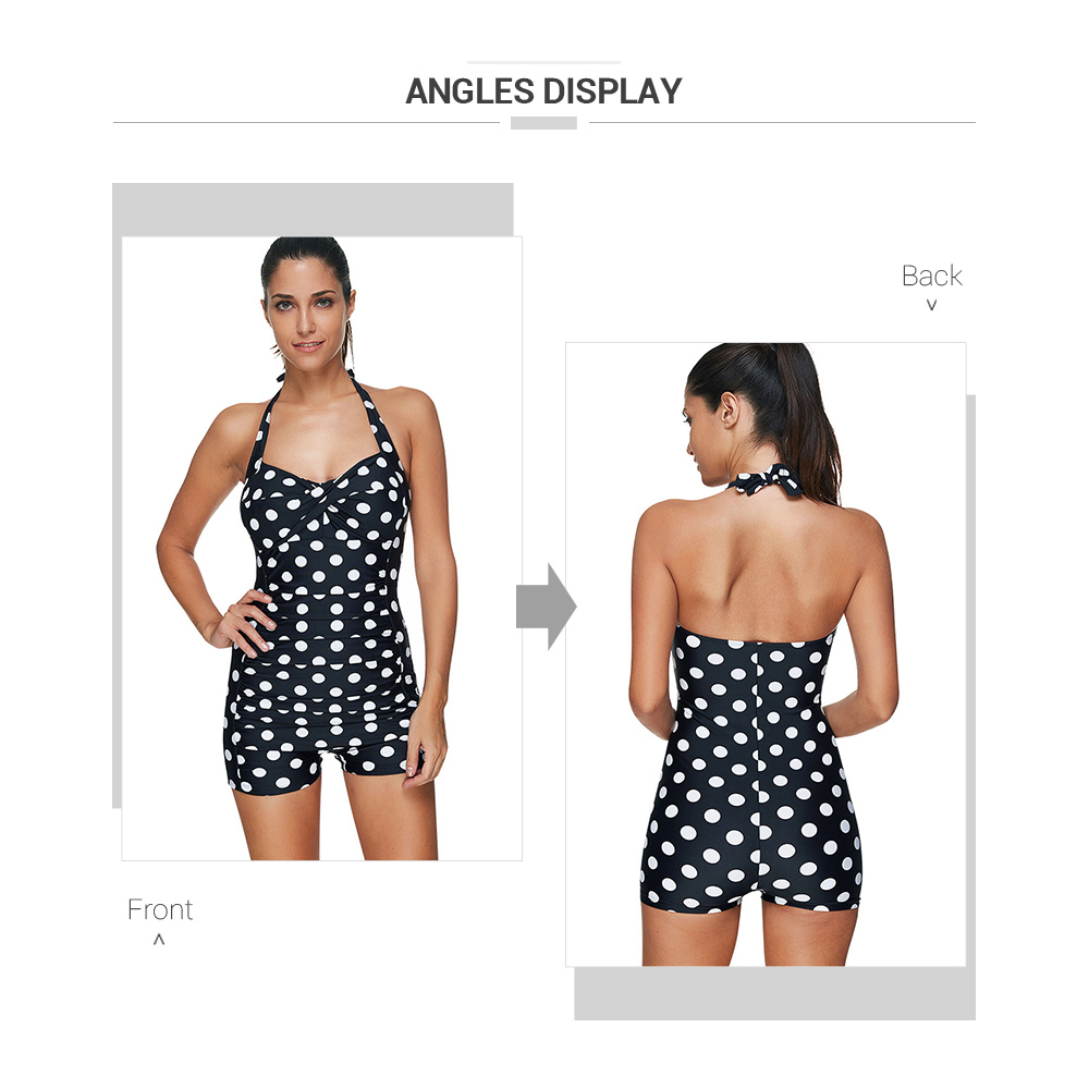 Polka Dot Halter Padded Swimsuit Polka Dot Halter Padded Swimsuit