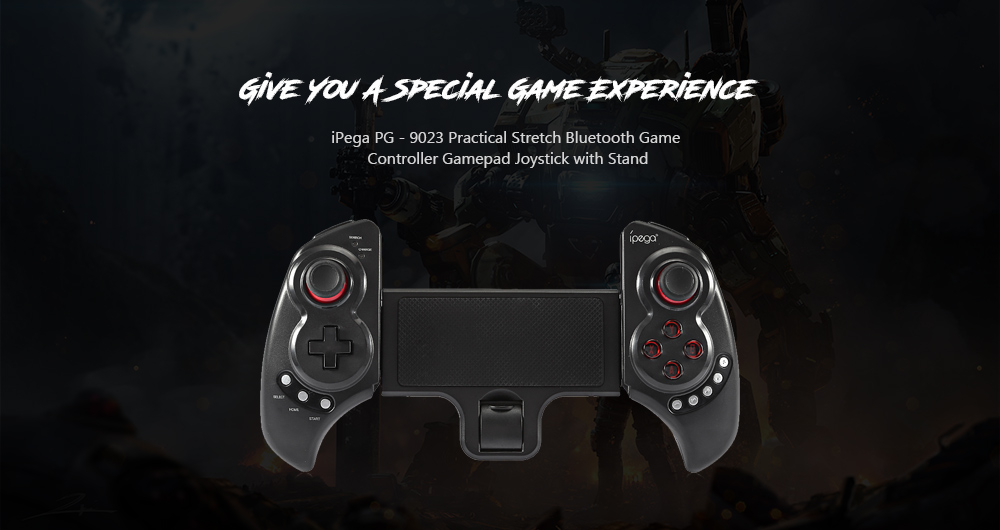 iPega PG-9023 Wireless Bluetooth Game Controller Gamepad Joystick with Stretch Bracket for iPhone 6 Plus iOS Android System iPega PG-9023 Wireless Bluetooth Game Controller Gamepad Joystick with Stretch Bracket for iPhone 6 Plus iOS Android System