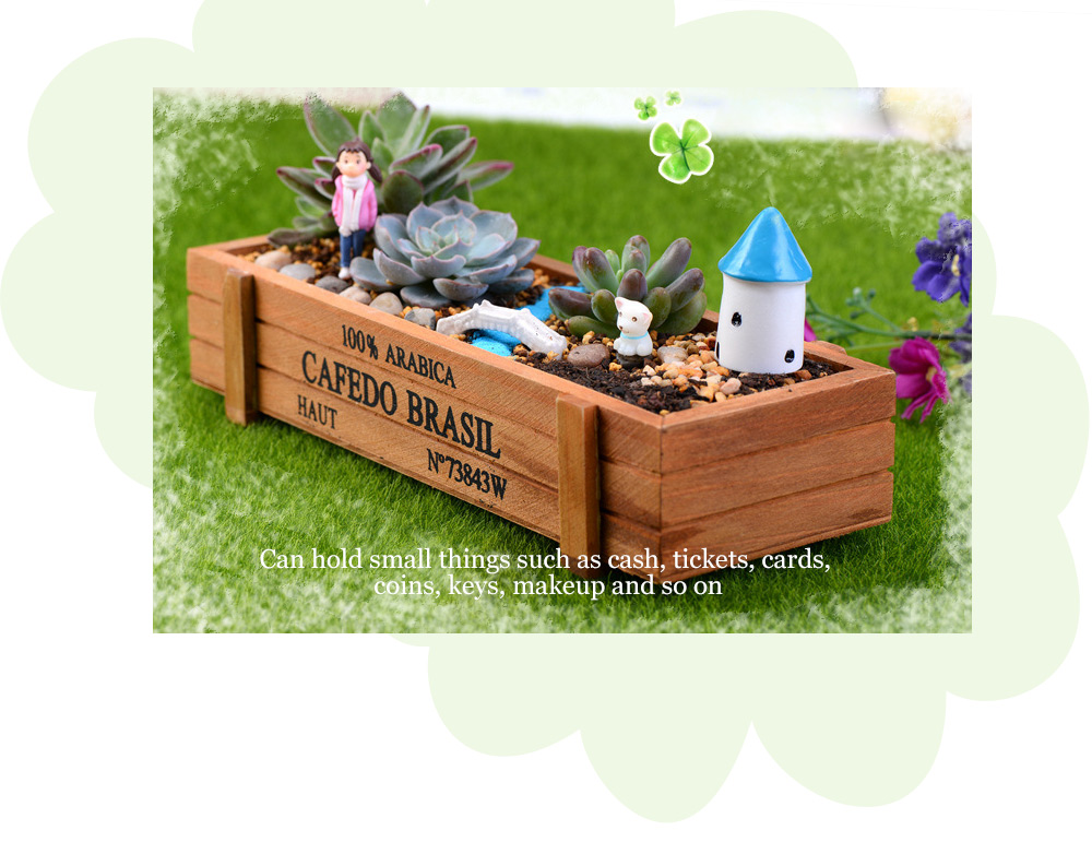 Wooden Juicy Plants Fleshy Succulents Flower Garden Pot Box Wooden Juicy Plants Fleshy Succulents Flower Garden Pot Box