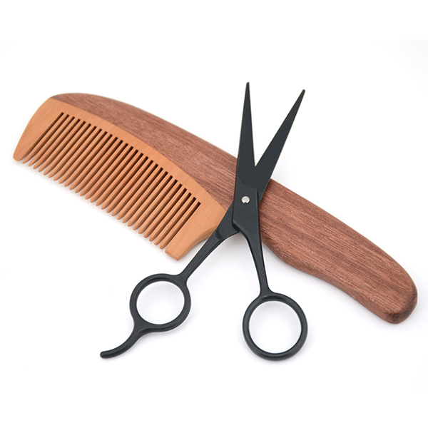 Men Wooden Beard Comb Set