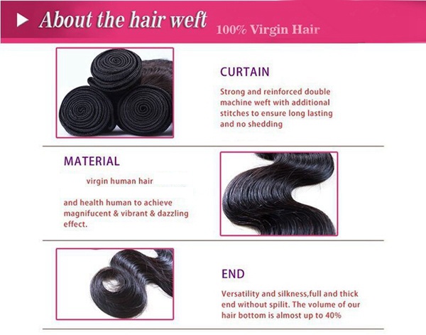 6A Grade Brazilian Virgin Unprocessed Loose Wave 100% Real Human Hair Extension