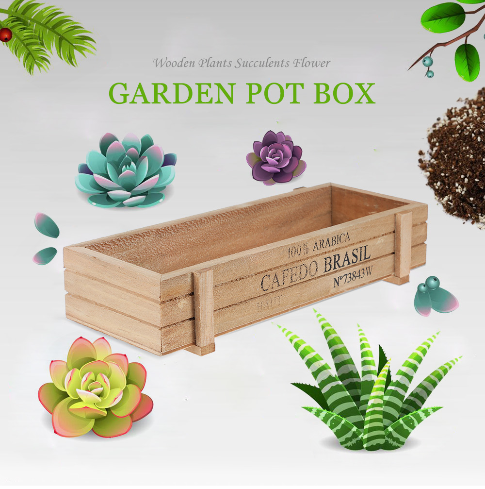 Wooden Juicy Plants Fleshy Succulents Flower Garden Pot Box Wooden Juicy Plants Fleshy Succulents Flower Garden Pot Box